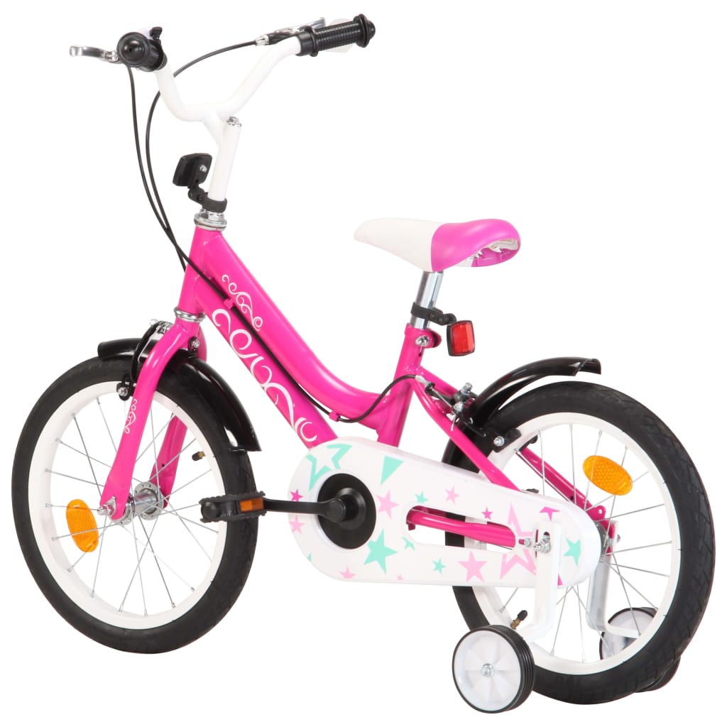 Kinderfiets 16 inch zwart en blauw