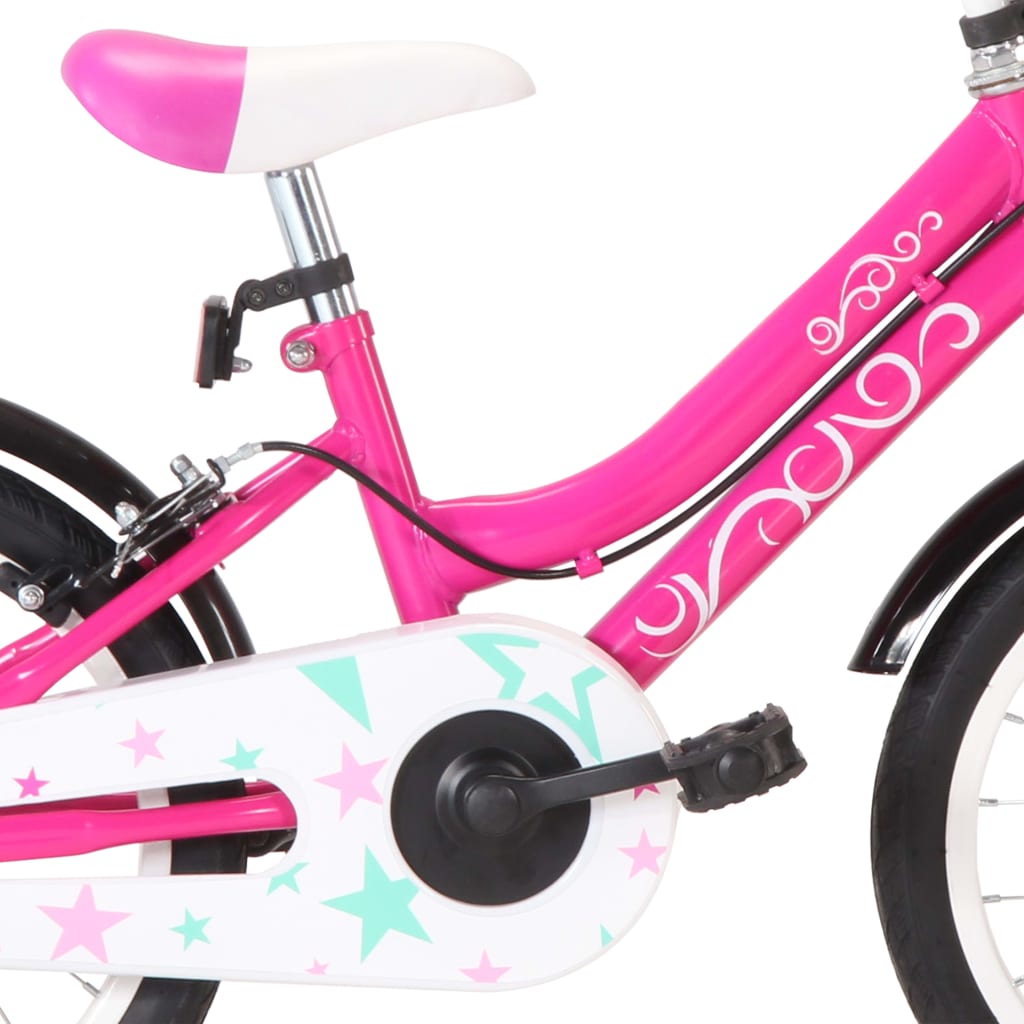 Kinderfiets 14 inch zwart en blauw