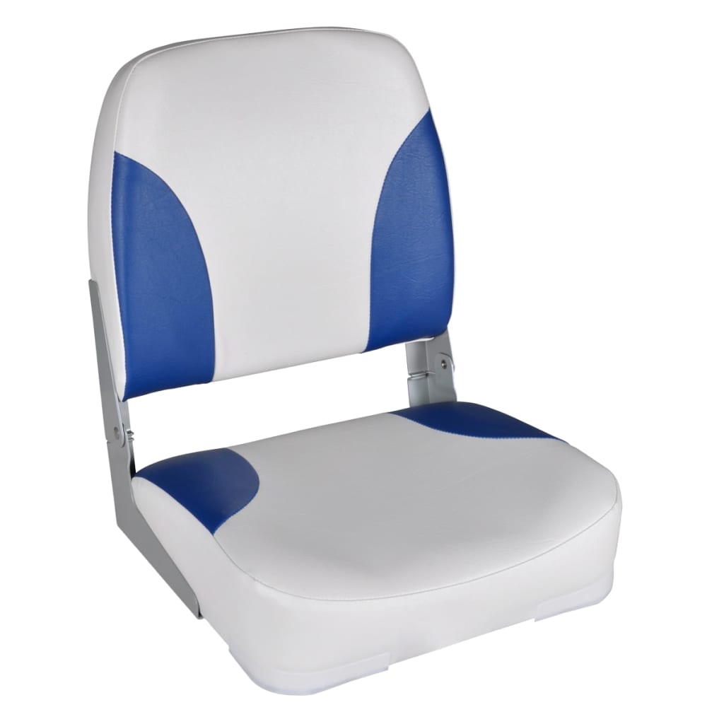 Chaises bateau 2 pcs dossier rabattable 41x36x48 cm bleu blanc