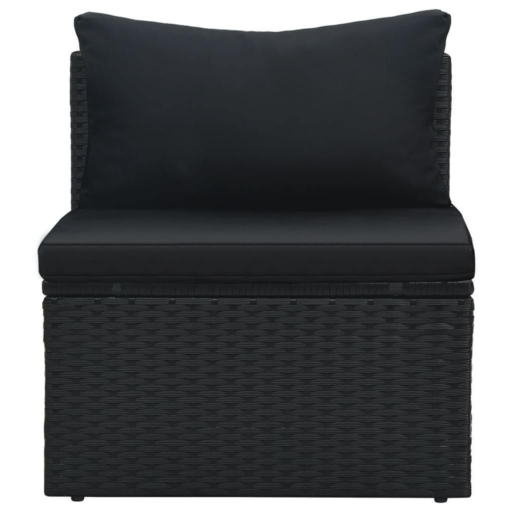 6-delige Loungeset met kussens poly rattan