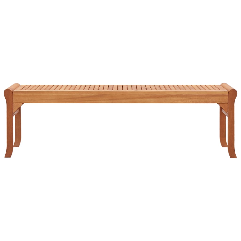 Banc de jardin 3 places 150 cm bois d'eucalyptus massif