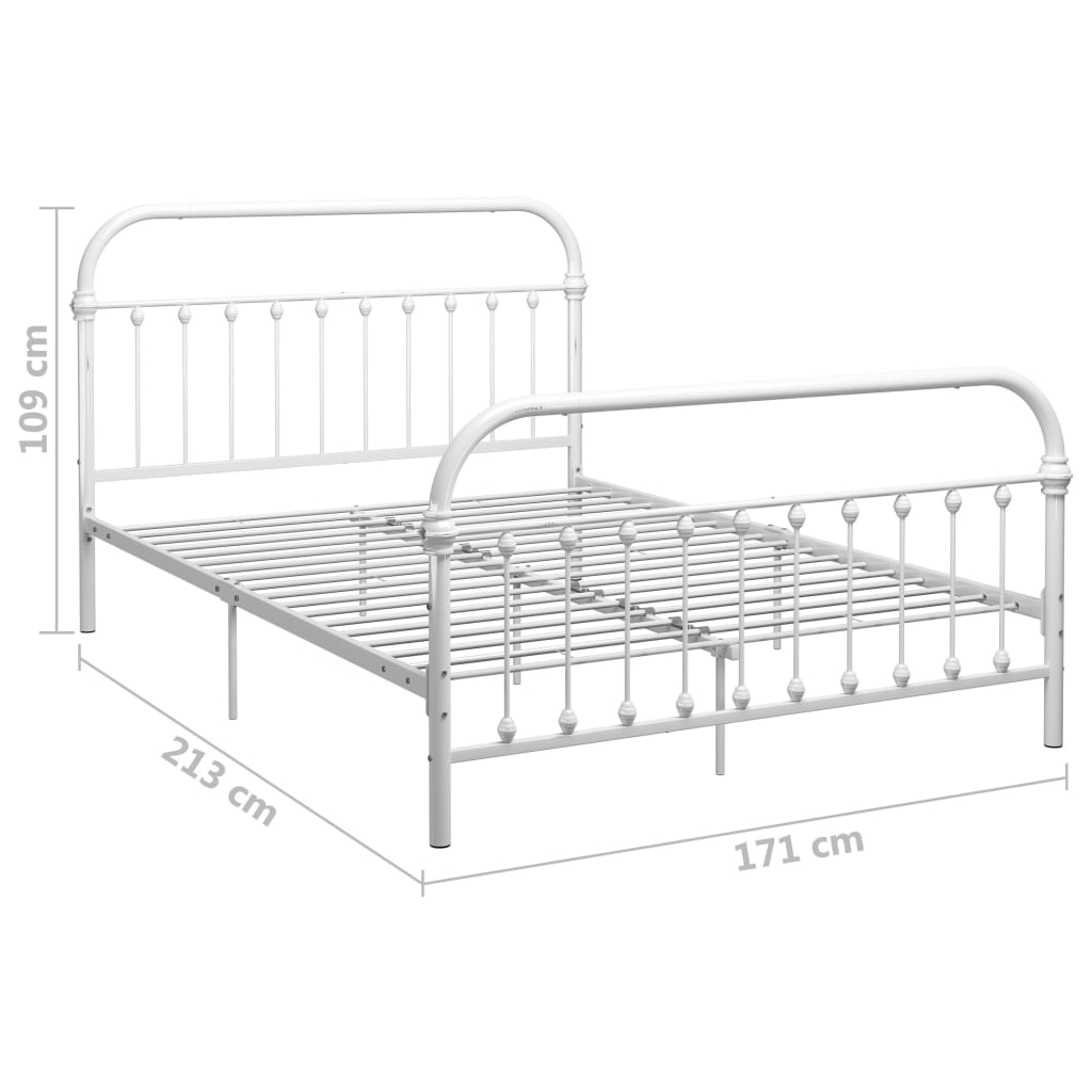 Bedframe metaal zwart 120x200 cm