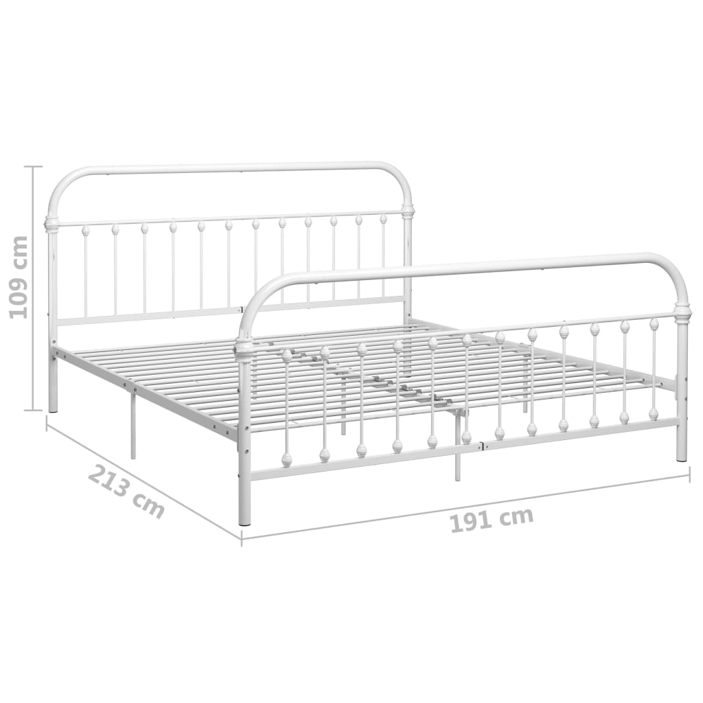 Bedframe metaal zwart 120x200 cm