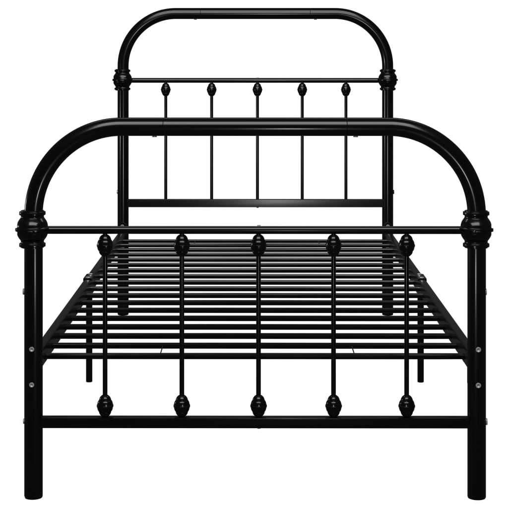 Bedframe metaal zwart 120x200 cm