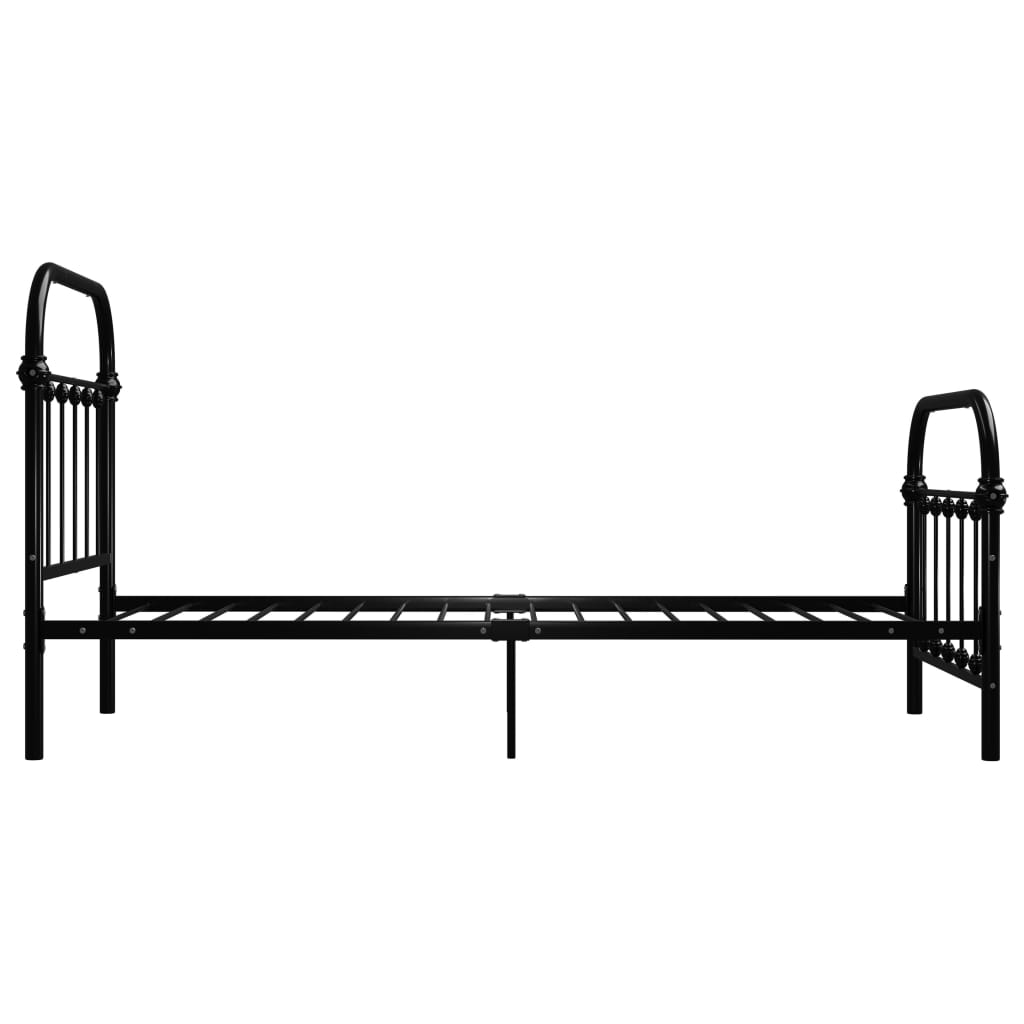 Bedframe metaal zwart 120x200 cm