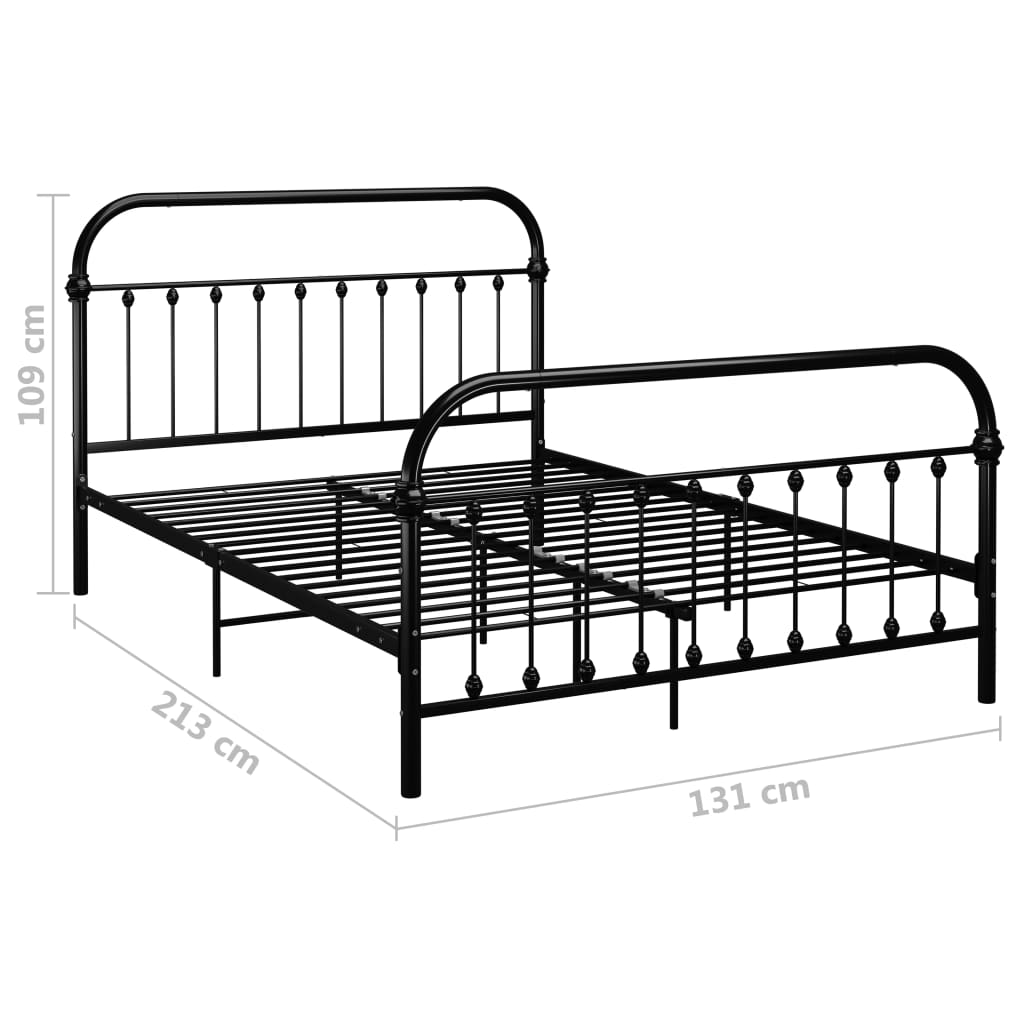 Bedframe metaal zwart 120x200 cm