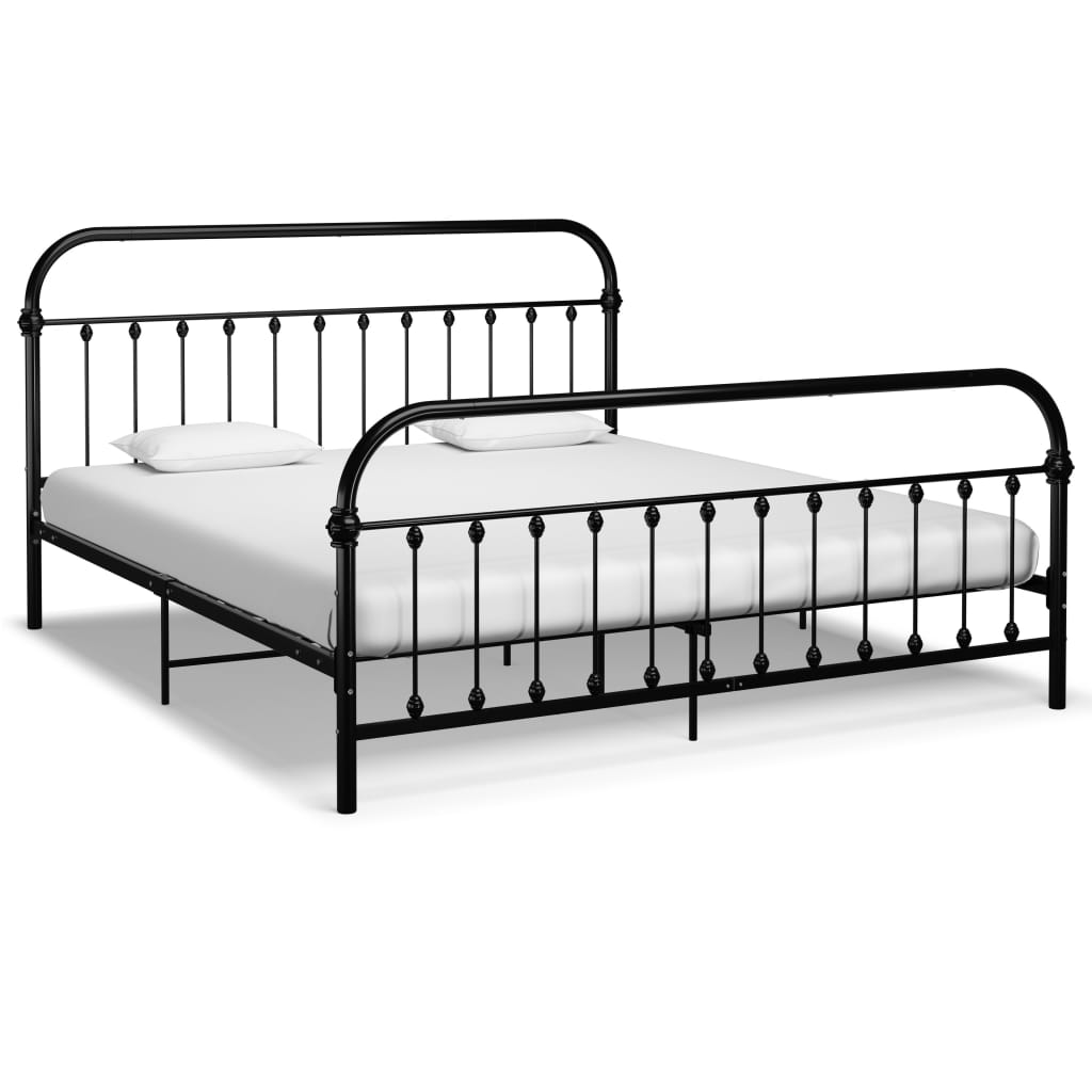 Bedframe metaal zwart 120x200 cm