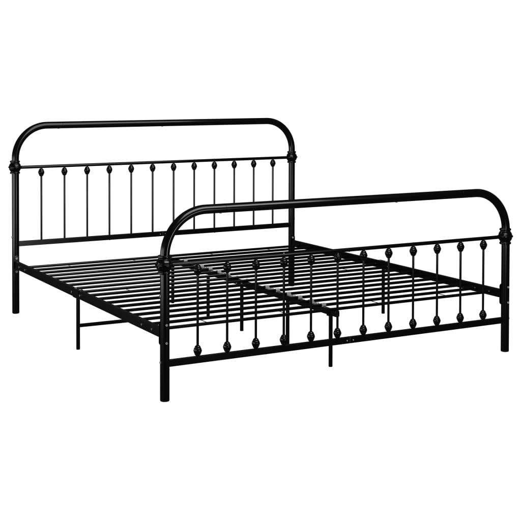 Bedframe metaal zwart 120x200 cm