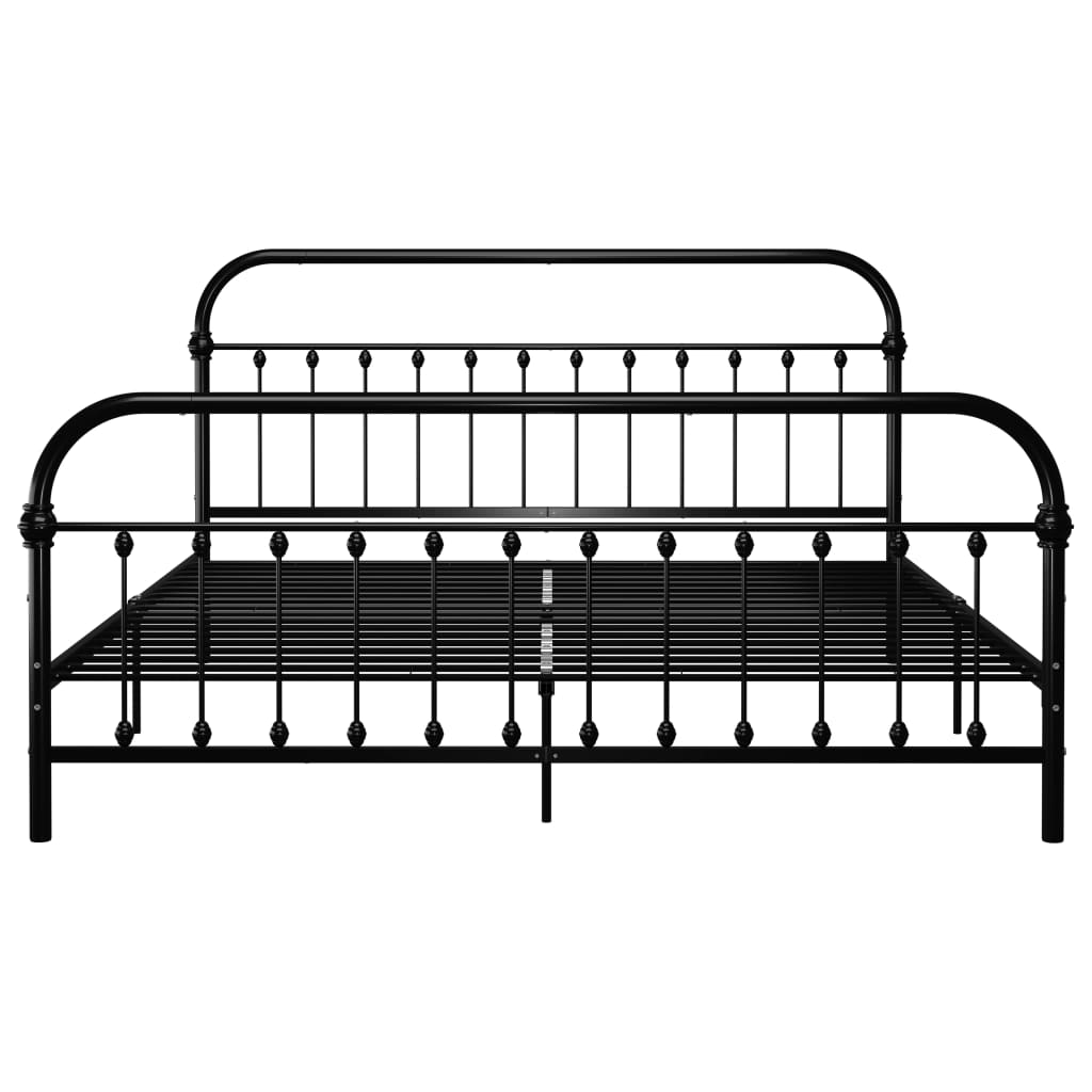 Bedframe metaal zwart 120x200 cm