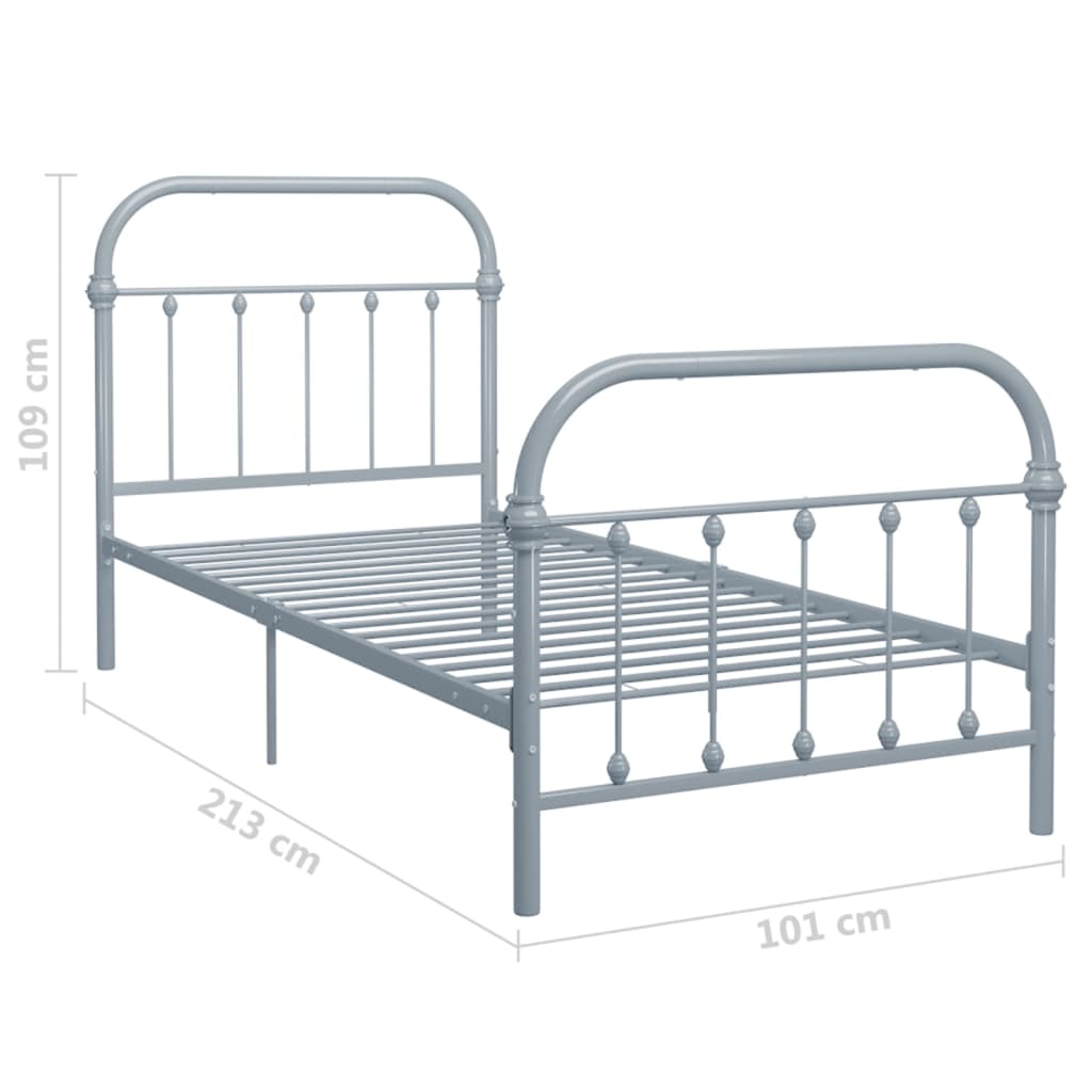 Bedframe metaal 90x200 cm