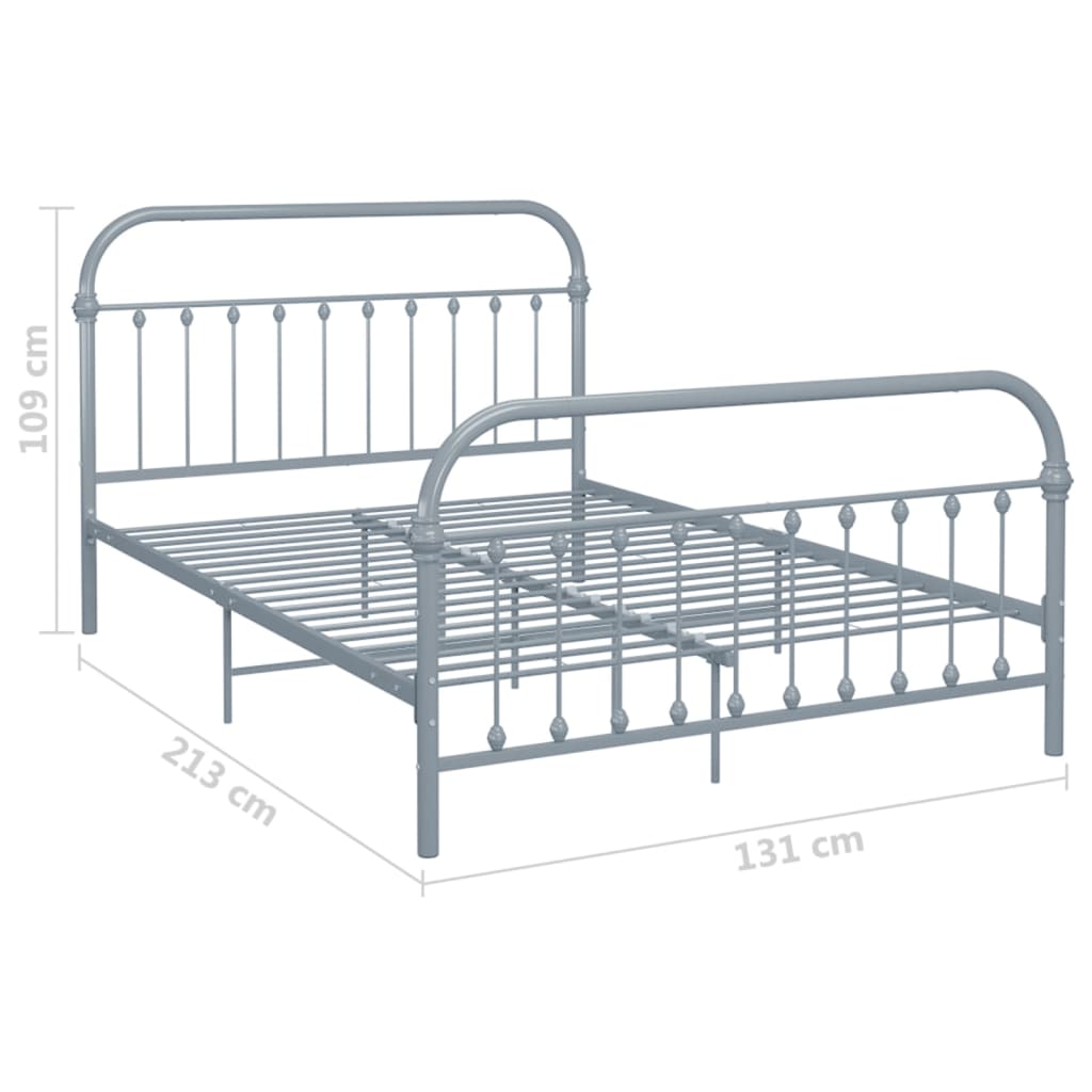 Bedframe metaal zwart 120x200 cm