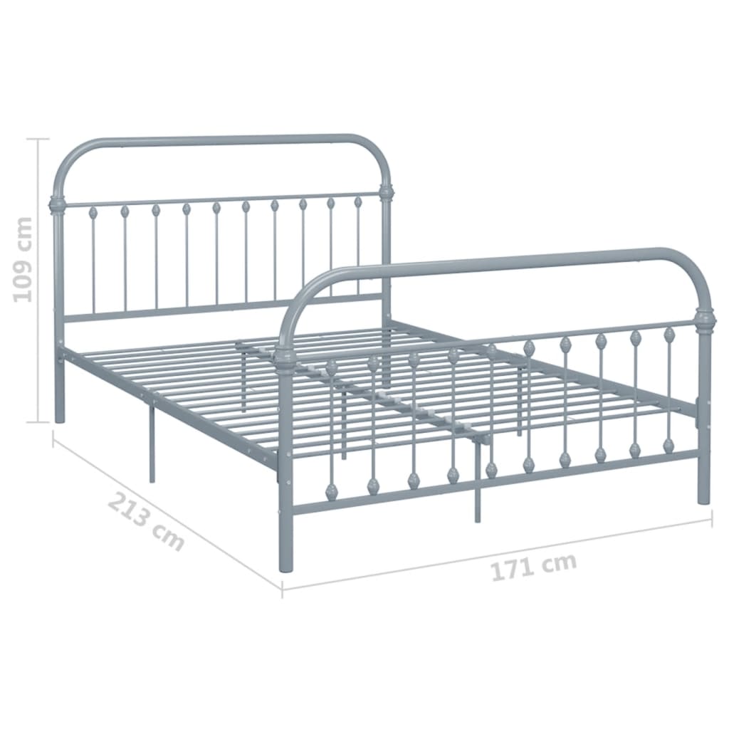 Bedframe metaal zwart 120x200 cm