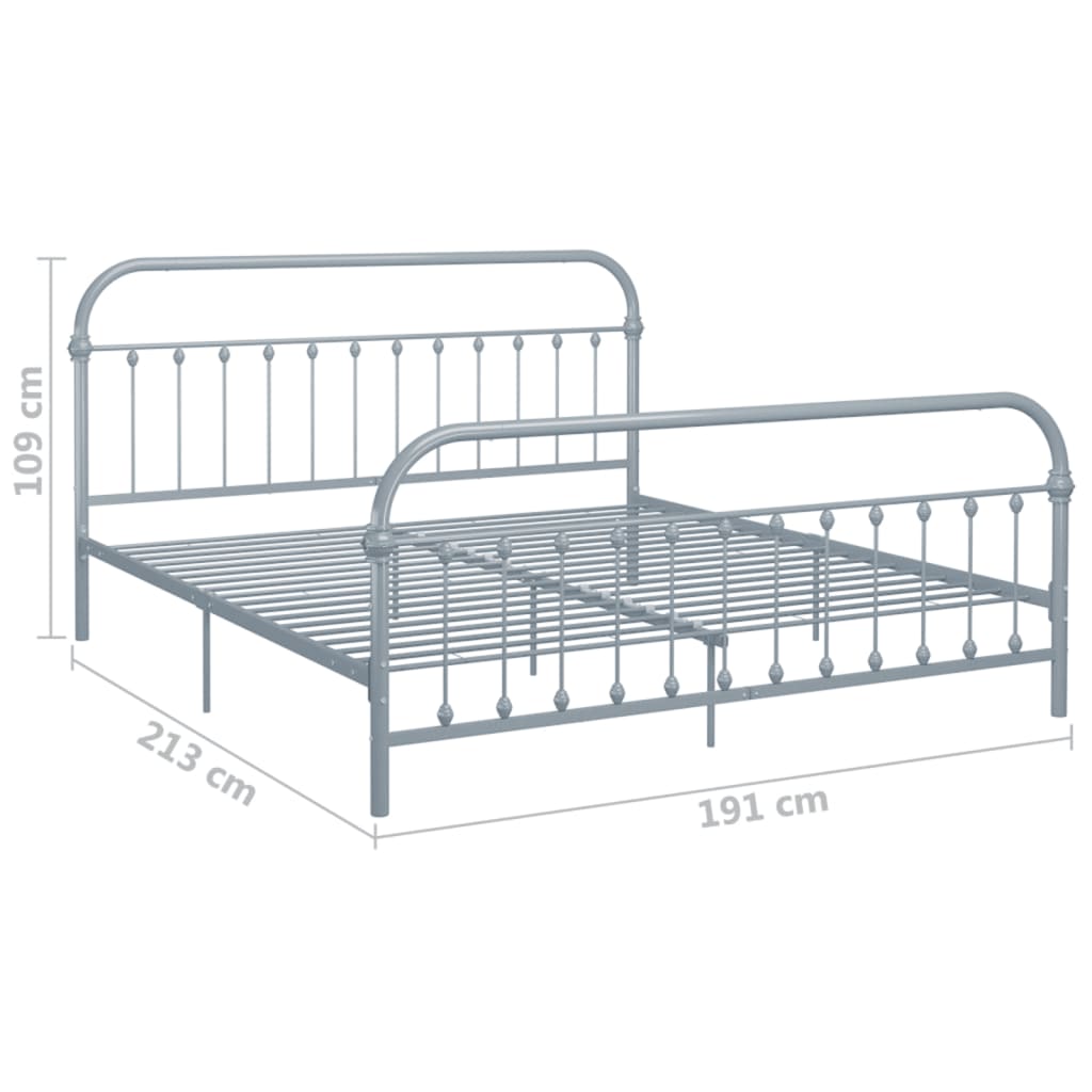 Bedframe metaal zwart 120x200 cm