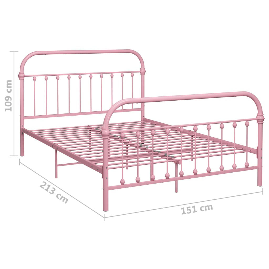 Bedframe metaal zwart 120x200 cm