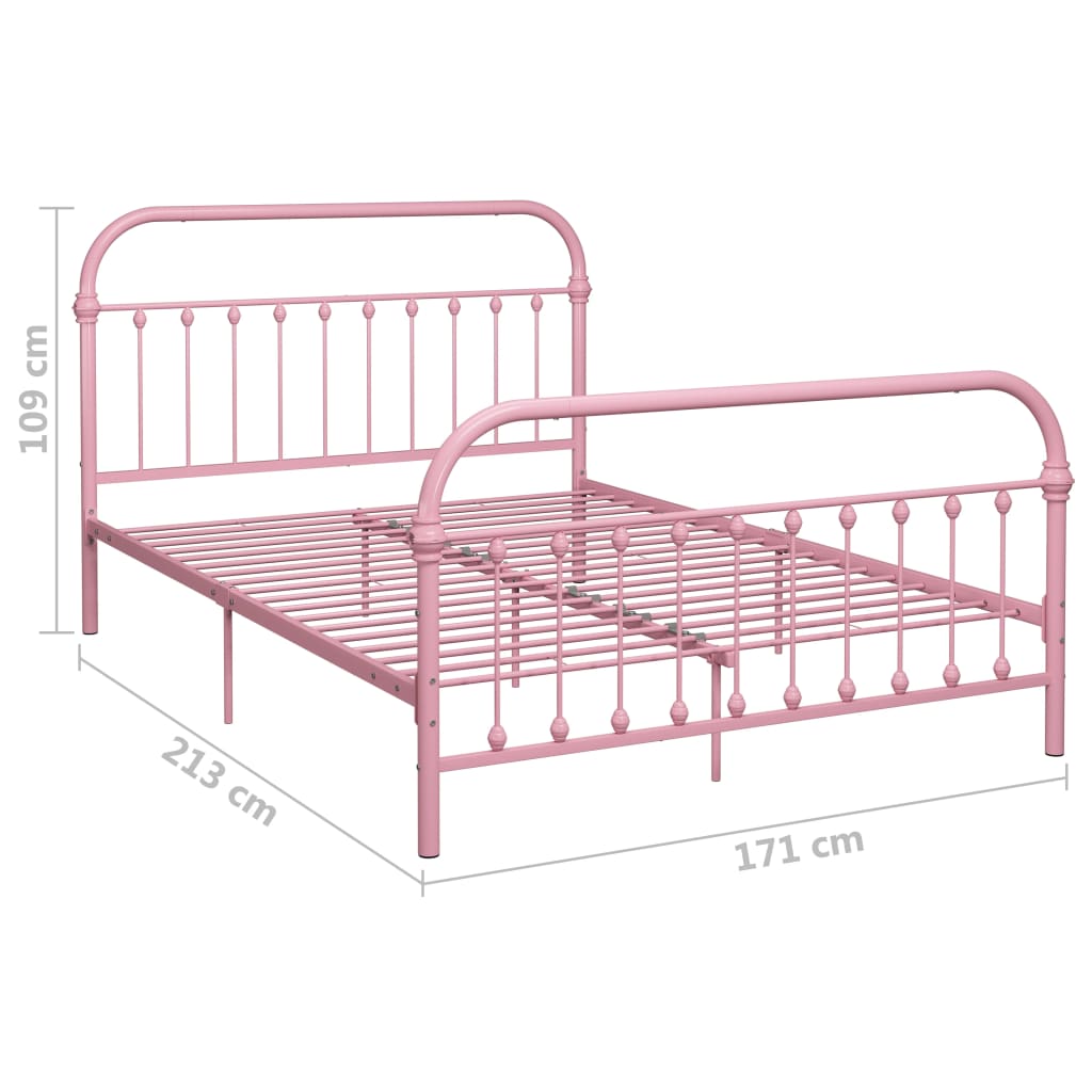 Bedframe metaal zwart 120x200 cm