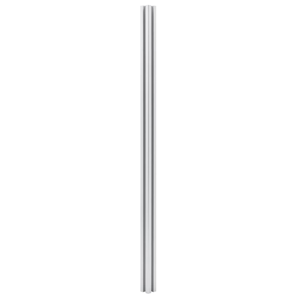 Schuttingpalen 3 st 185 cm aluminium