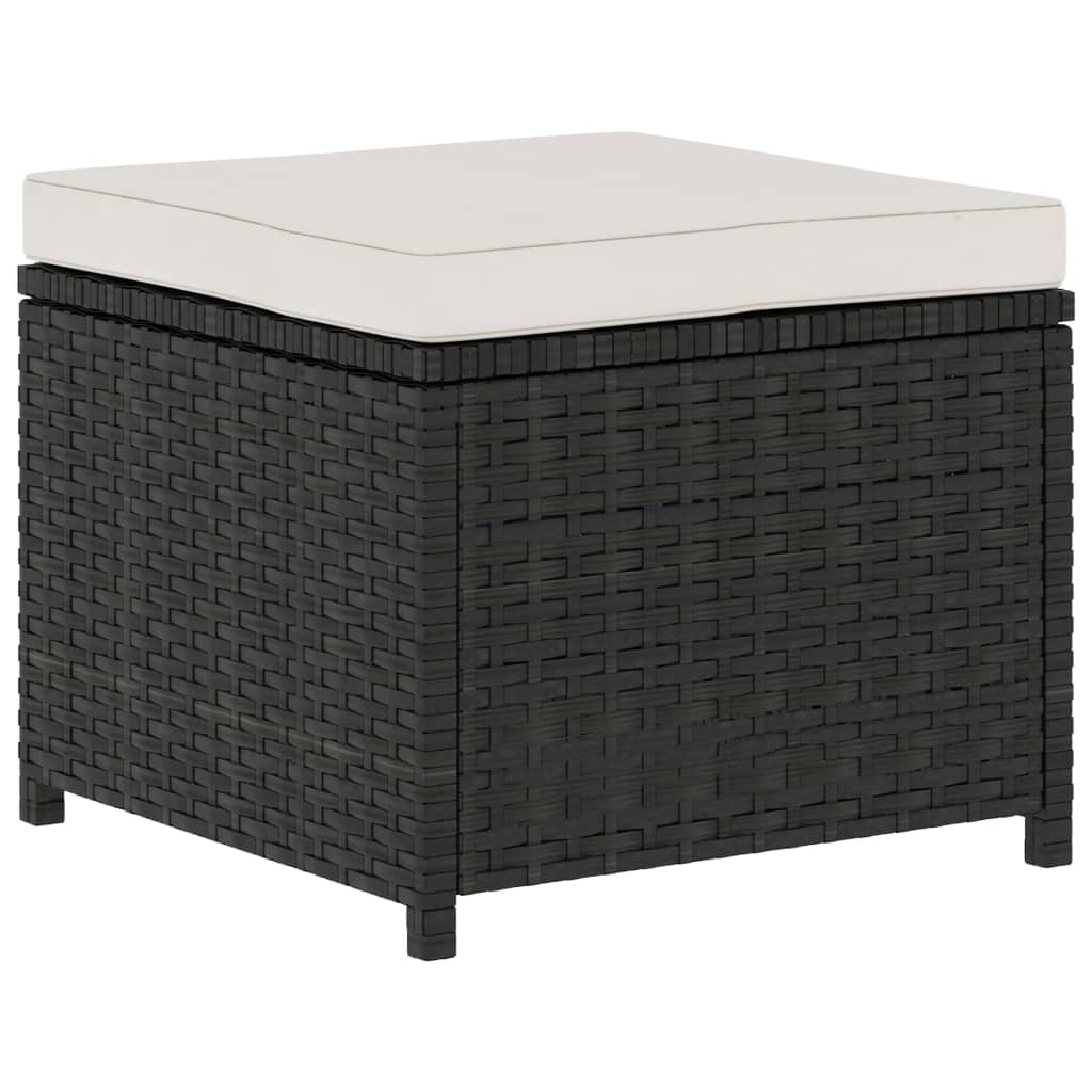 5-delige Loungeset met kussens poly rattan