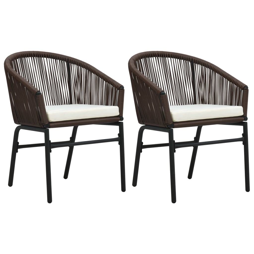 Chaises de jardin 2 pcs. PE rotin, anthracite