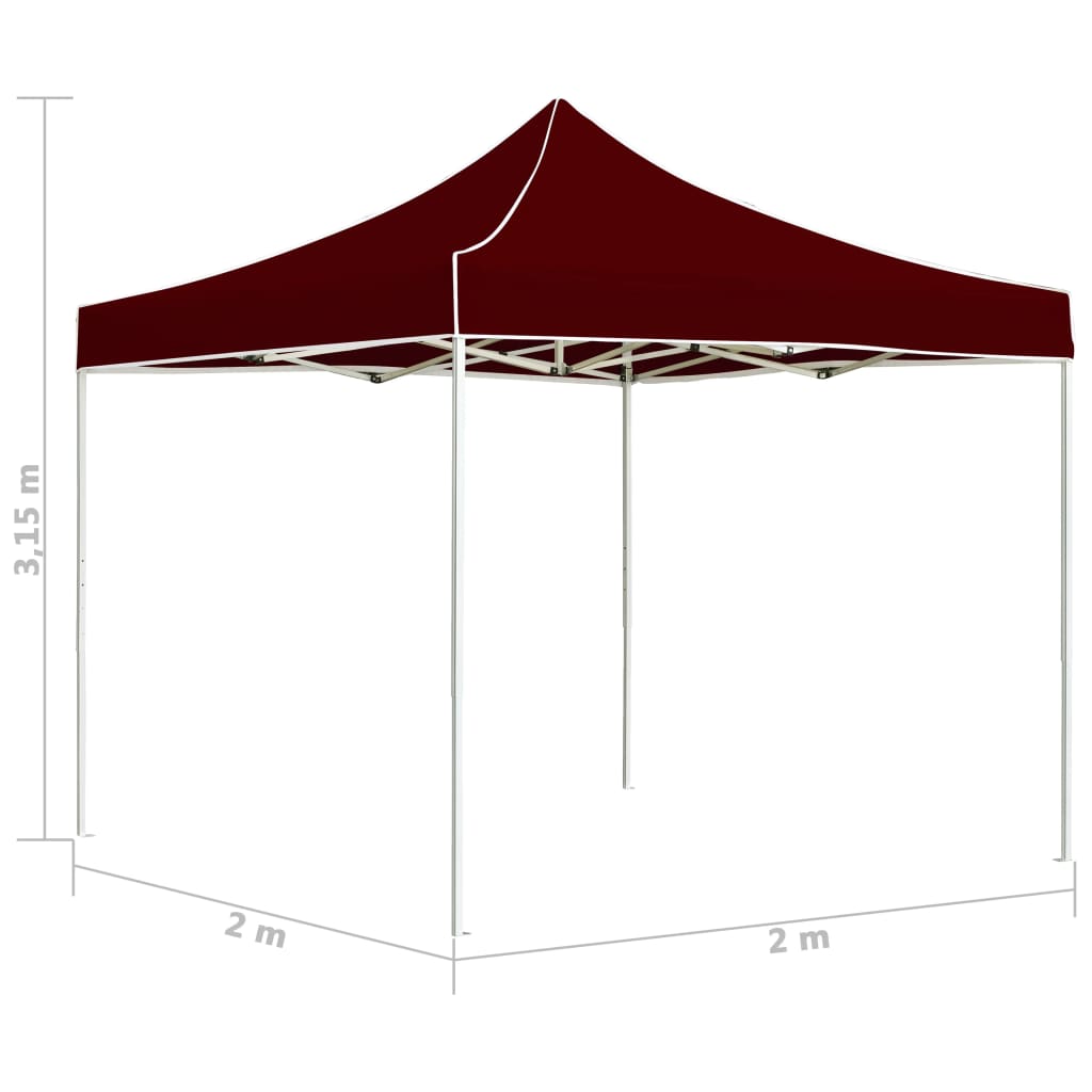 Partytent professioneel inklapbaar 2x2 m aluminium