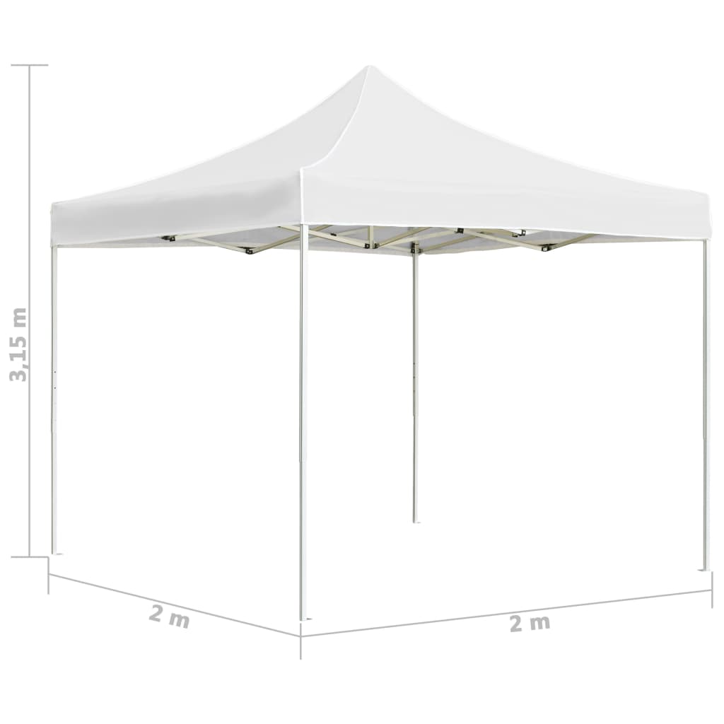 Partytent professioneel inklapbaar 2x2 m aluminium