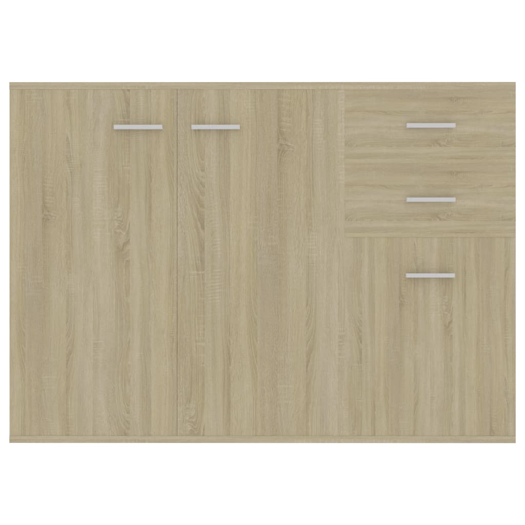 Dressoir 105x30x75 cm bewerkt hout eikenkleurig