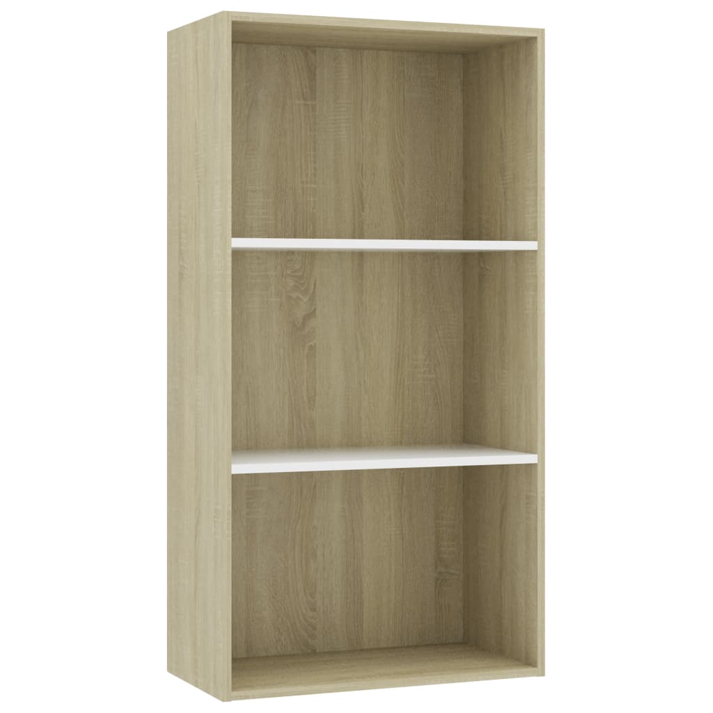 Bibliothèque avec 3 étagères 80x30x114 cm en bois travaillé