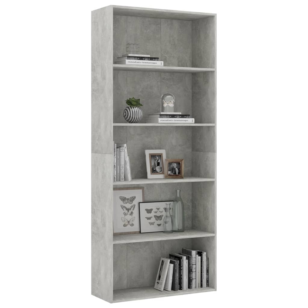 Boekenkast 60x30x189 cm bewerkt hout eikenkleurig