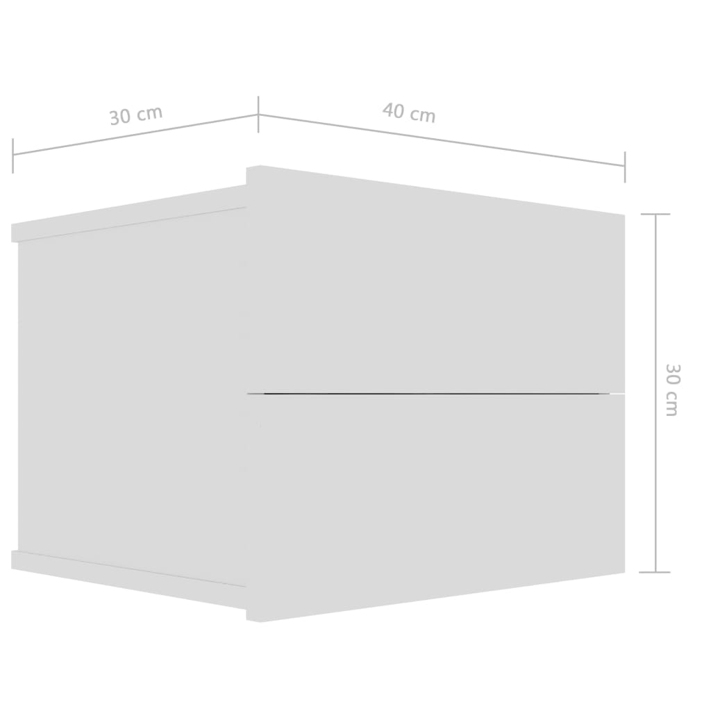 Nachtkastjes 2 st 40x30x30 cm bewerkt hout