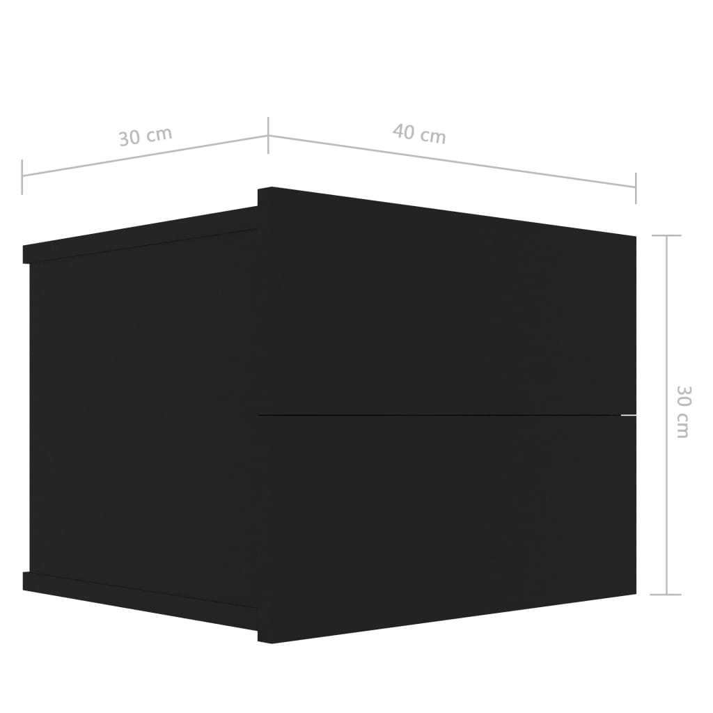 Nachtkastjes 2 st 40x30x30 cm bewerkt hout