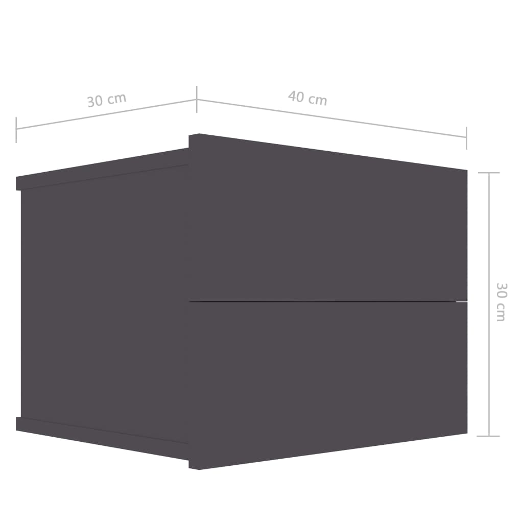 Nachtkastjes 2 st 40x30x30 cm bewerkt hout