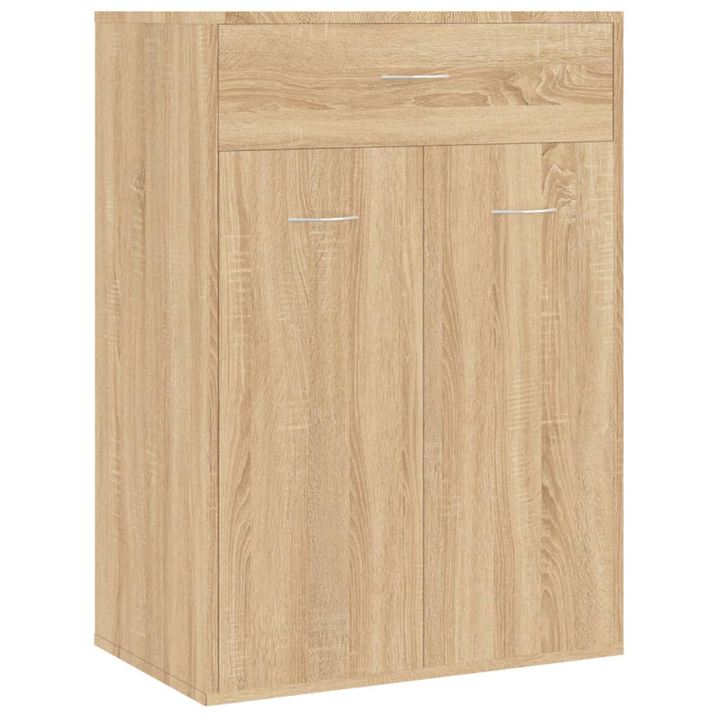 Schoenenkast 60x35x84 cm bewerkt hout eikenkleurig