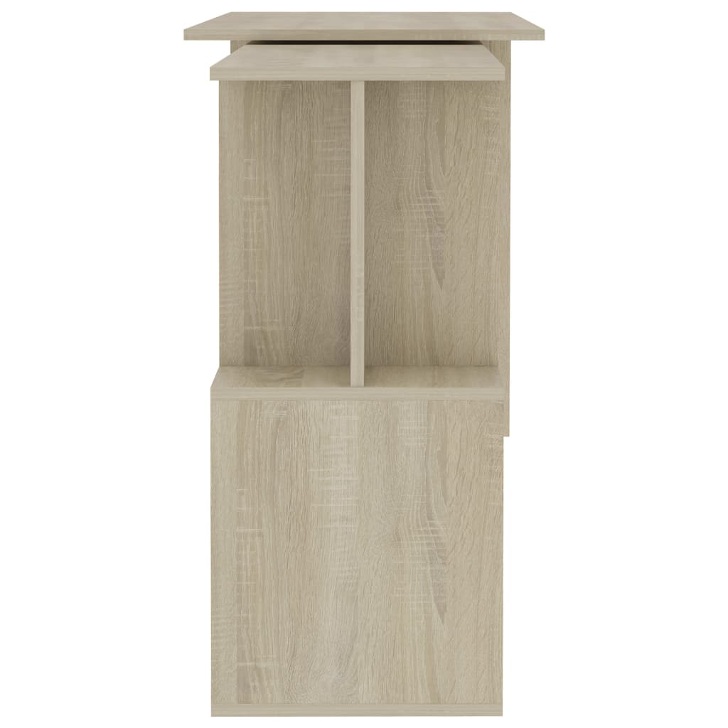 Hoekbureau 200x50x76 cm bewerkt hout eikenkleurig