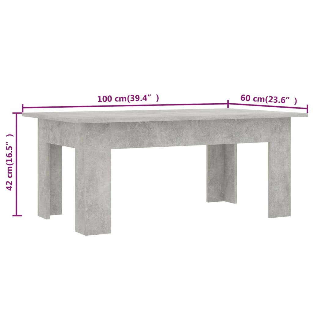 Salontafel 100x60x42 cm bewerkt hout