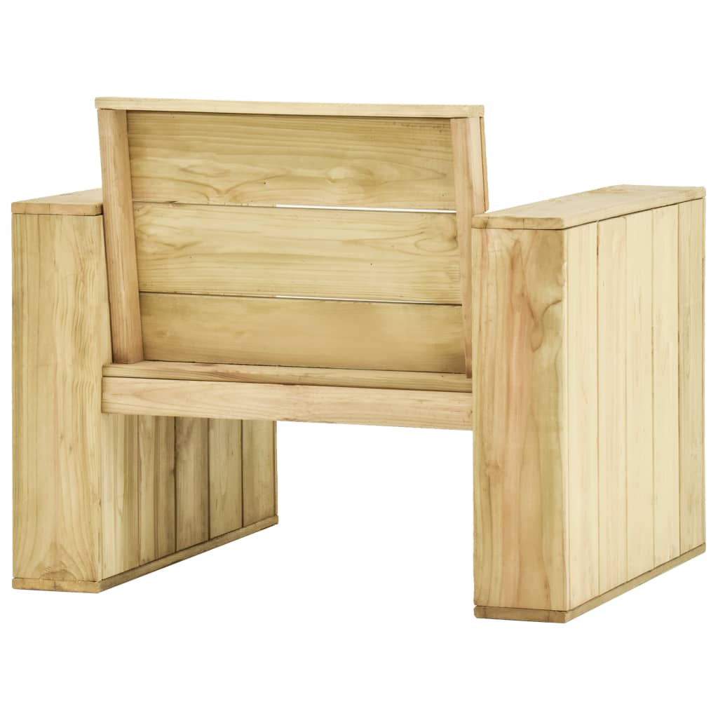 Chaise de jardin 89x76x76 cm bois de pin imprégné