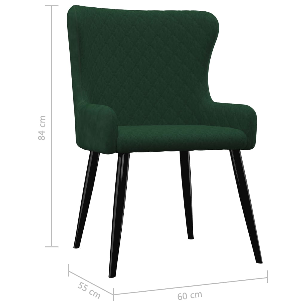 Eetkamerstoelen 2 st fluweel grijs