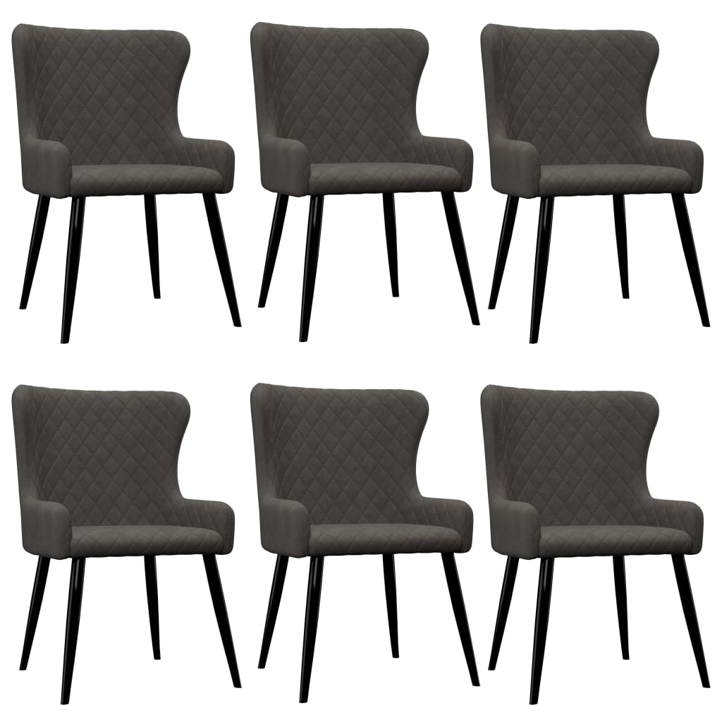 Chaises de salle à manger 2 pcs velours gris