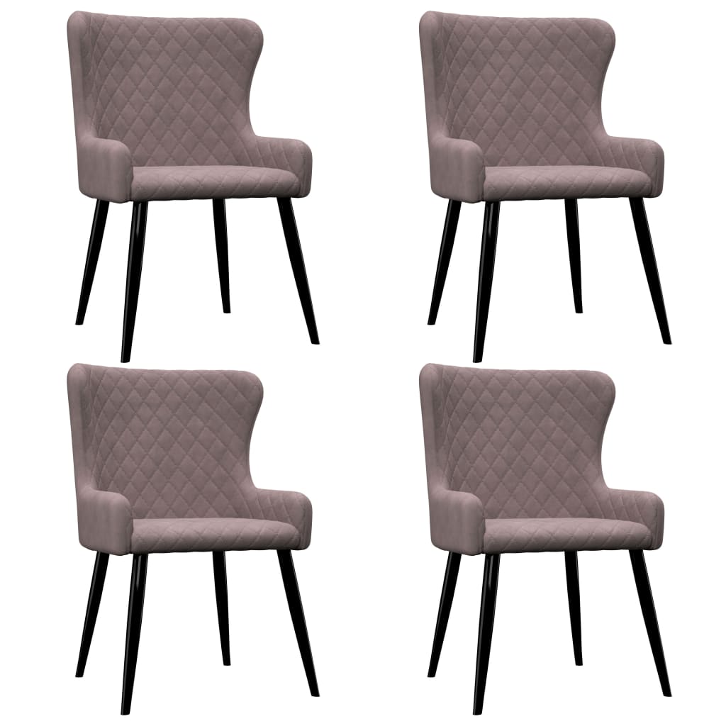 Chaises de salle à manger 2 pcs velours gris