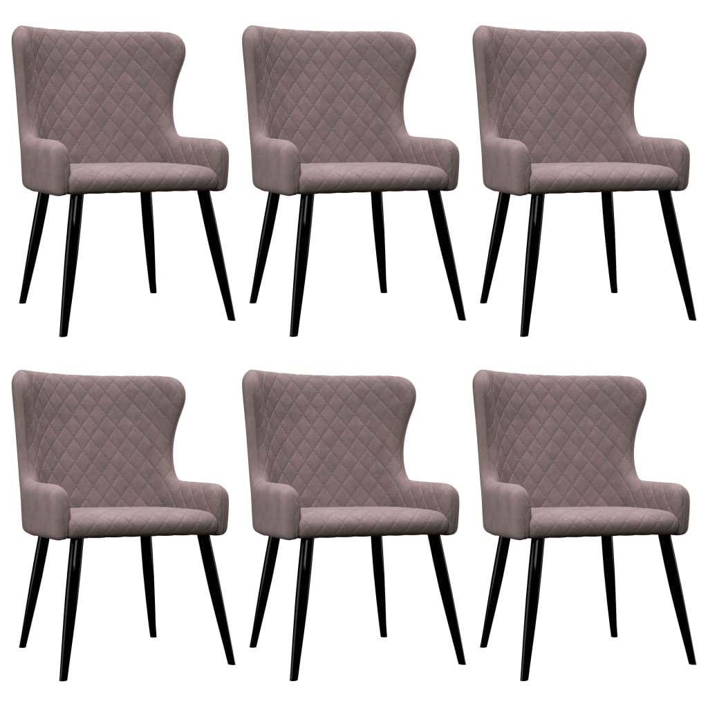 Chaises de salle à manger 2 pcs velours gris