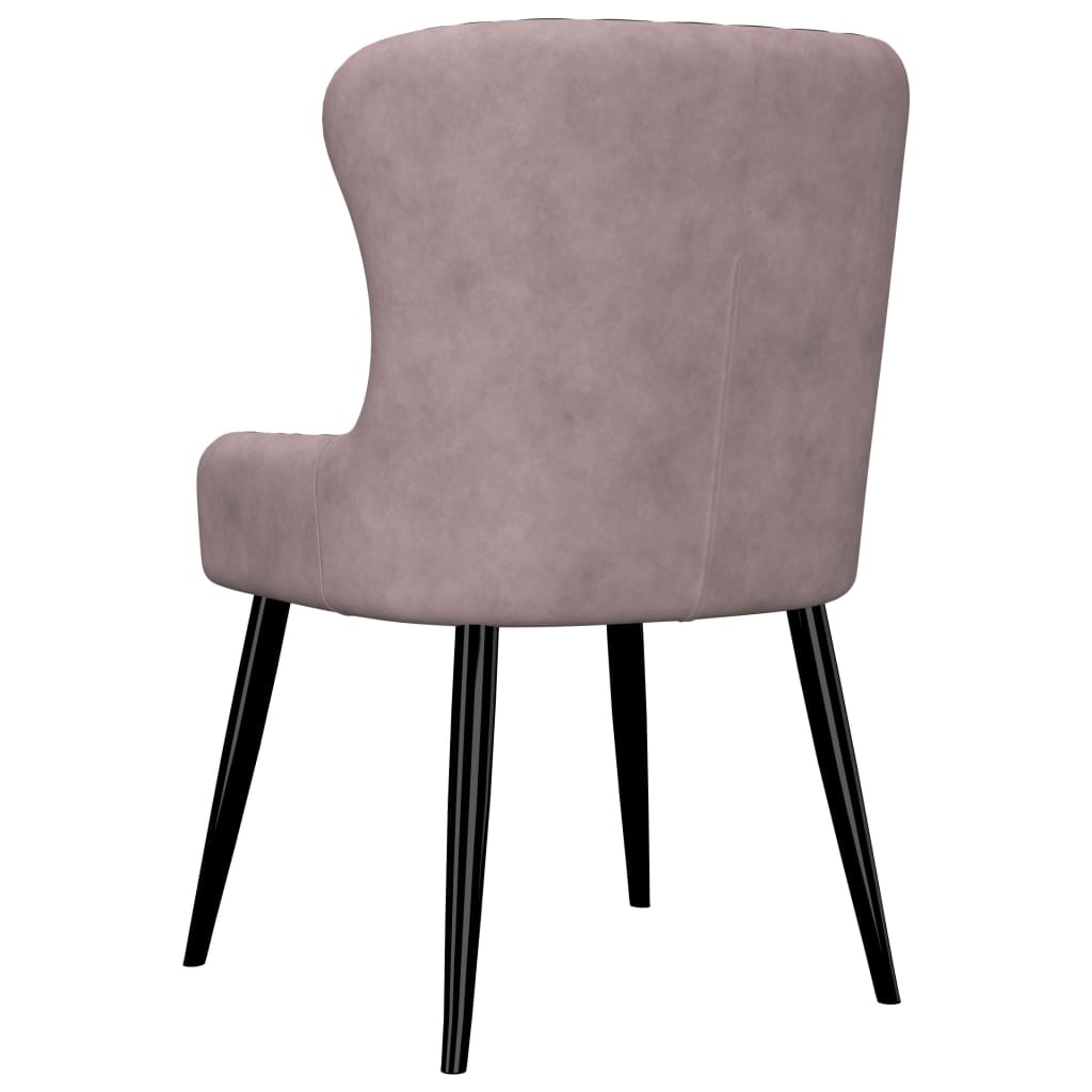 Chaises de salle à manger 2 pcs velours gris