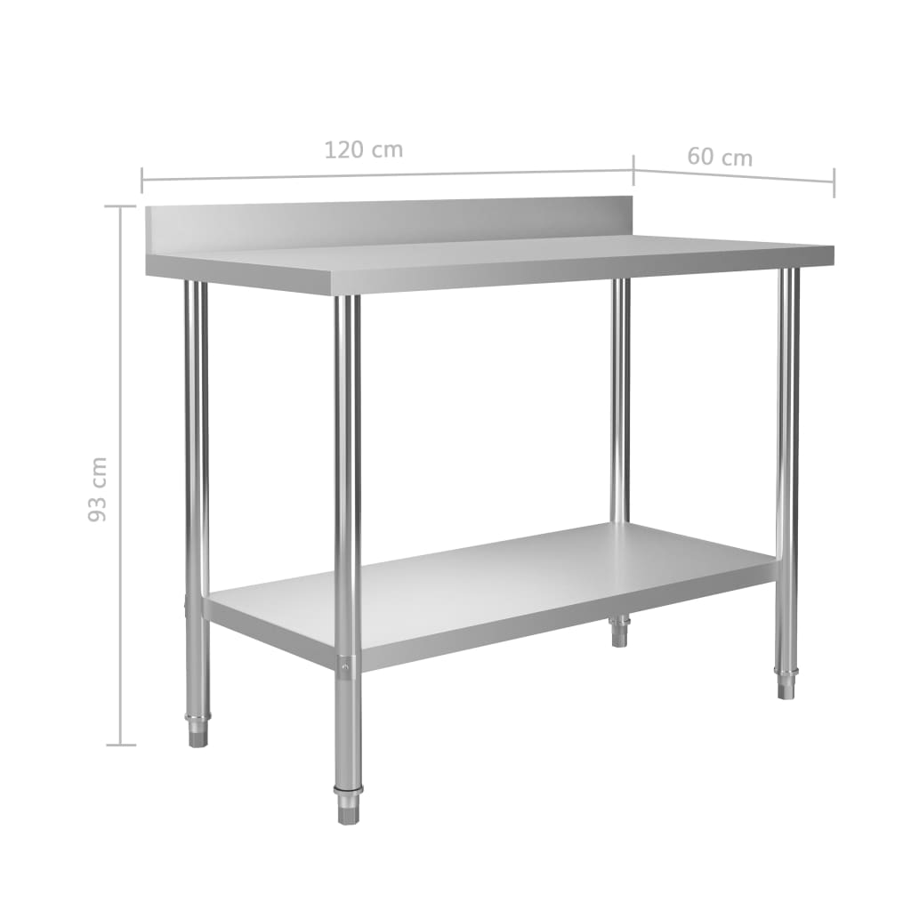 Keukenwerktafel 80x60x85 cm roestvrij staal