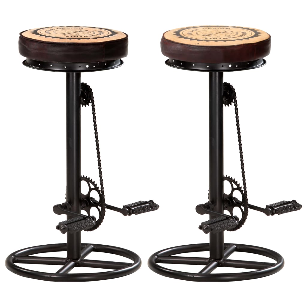 Tabourets de bar 2 pcs en bois de manguier massif