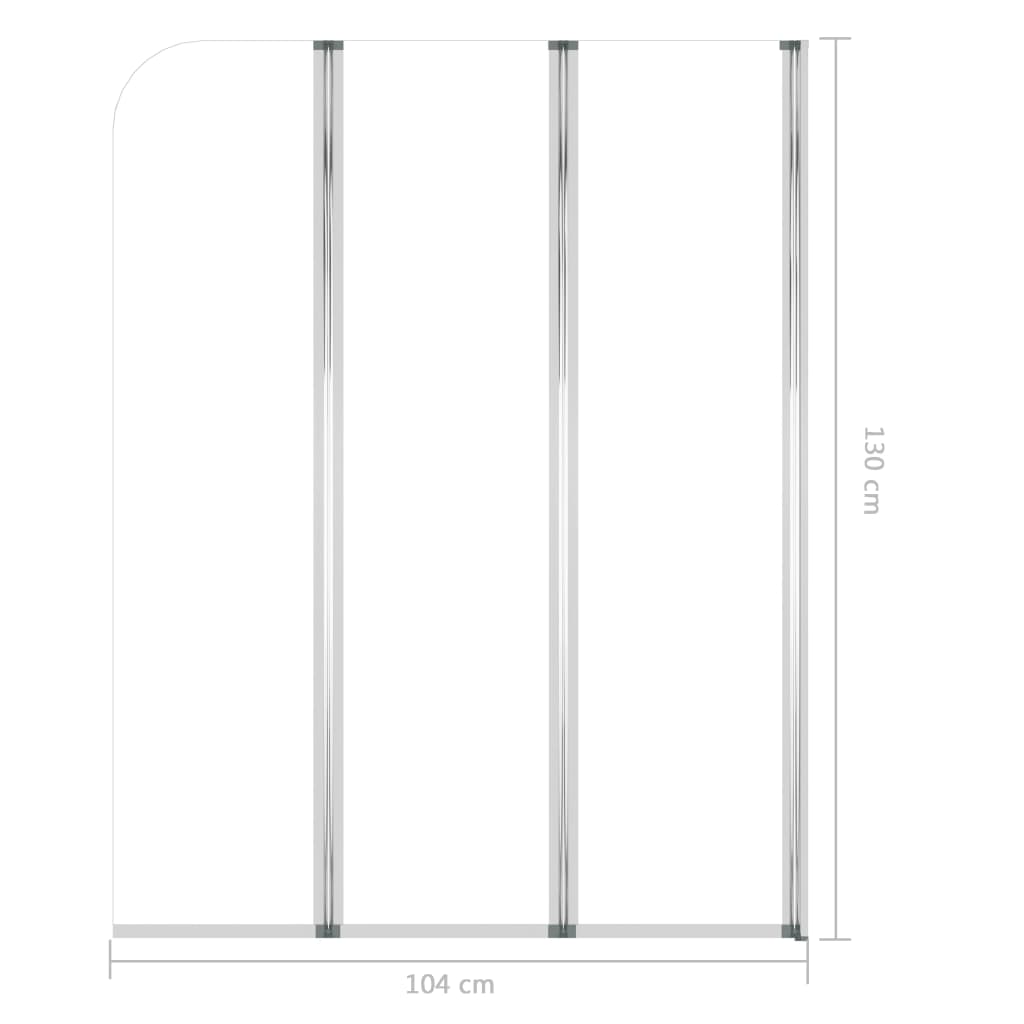 Badwand 120x140 cm gehard glas transparant