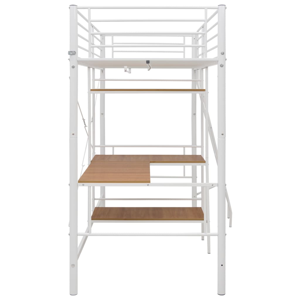 Stapelbedframe met tafel metaal 90x200 cm