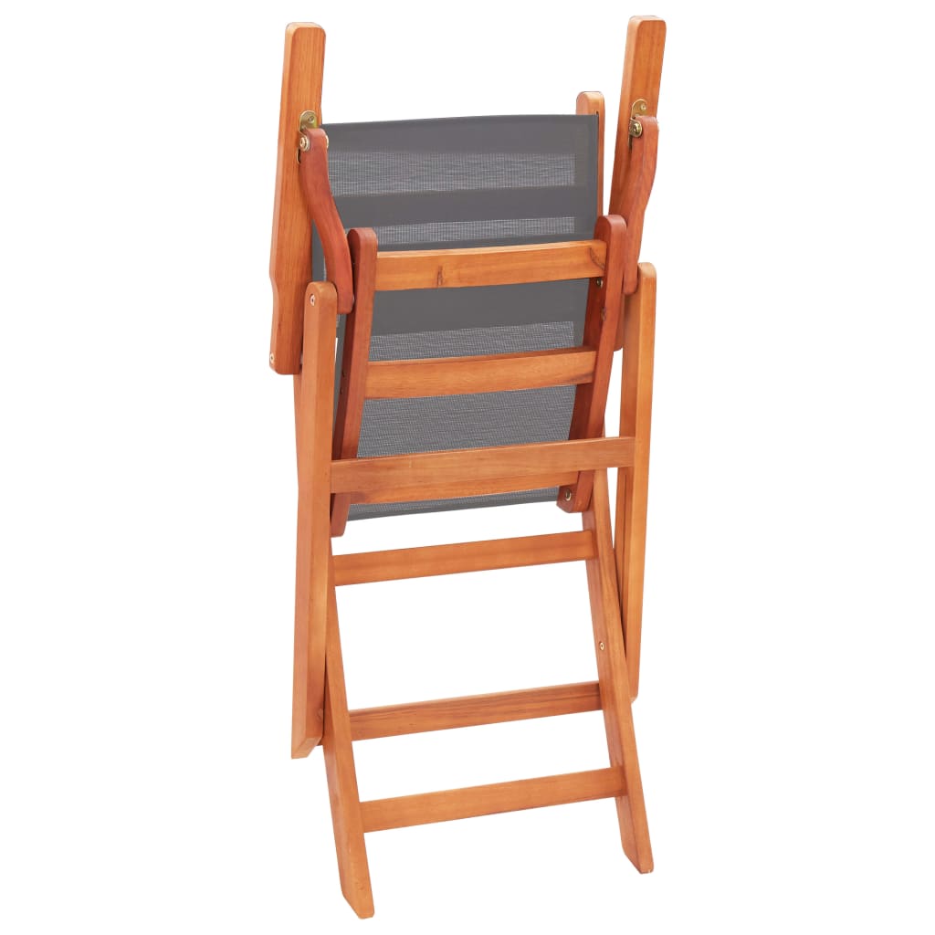 Tuinstoelen inklapbaar 2 st eucalyptushout en textileen