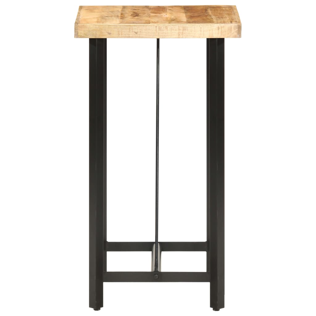 Table de bar 60x60x107 cm bois de manguier brut