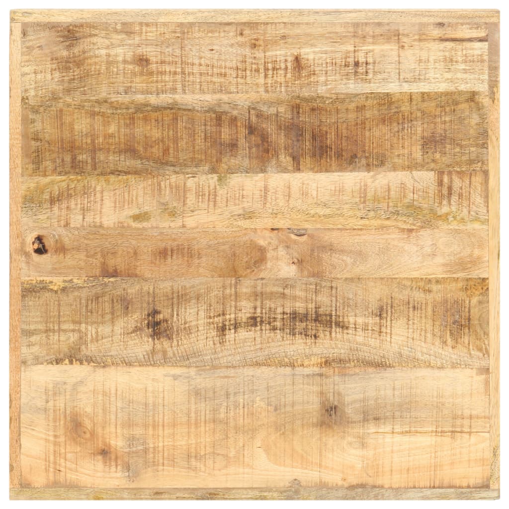 Table de bar 60x60x107 cm bois de manguier brut