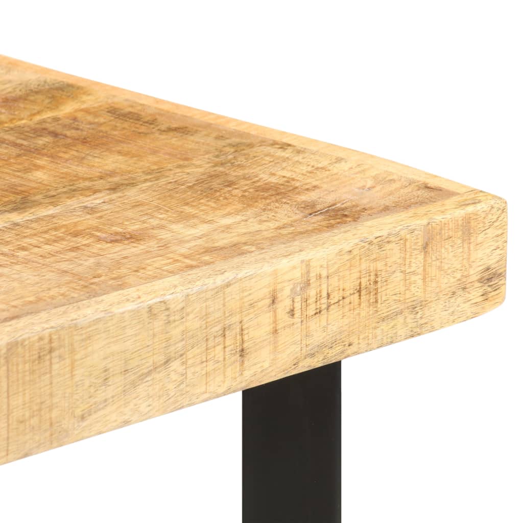 Table de bar 60x60x107 cm bois de manguier brut