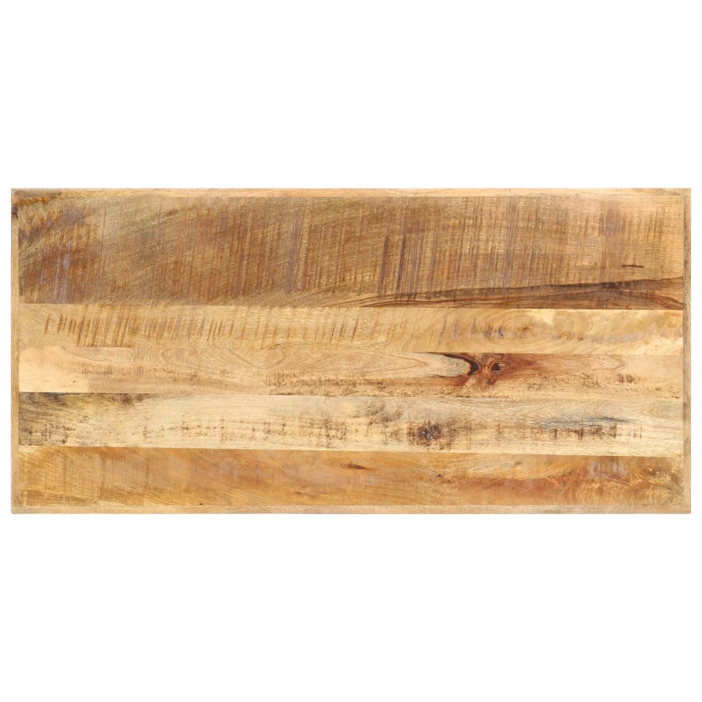 Table de bar 60x60x107 cm bois de manguier brut