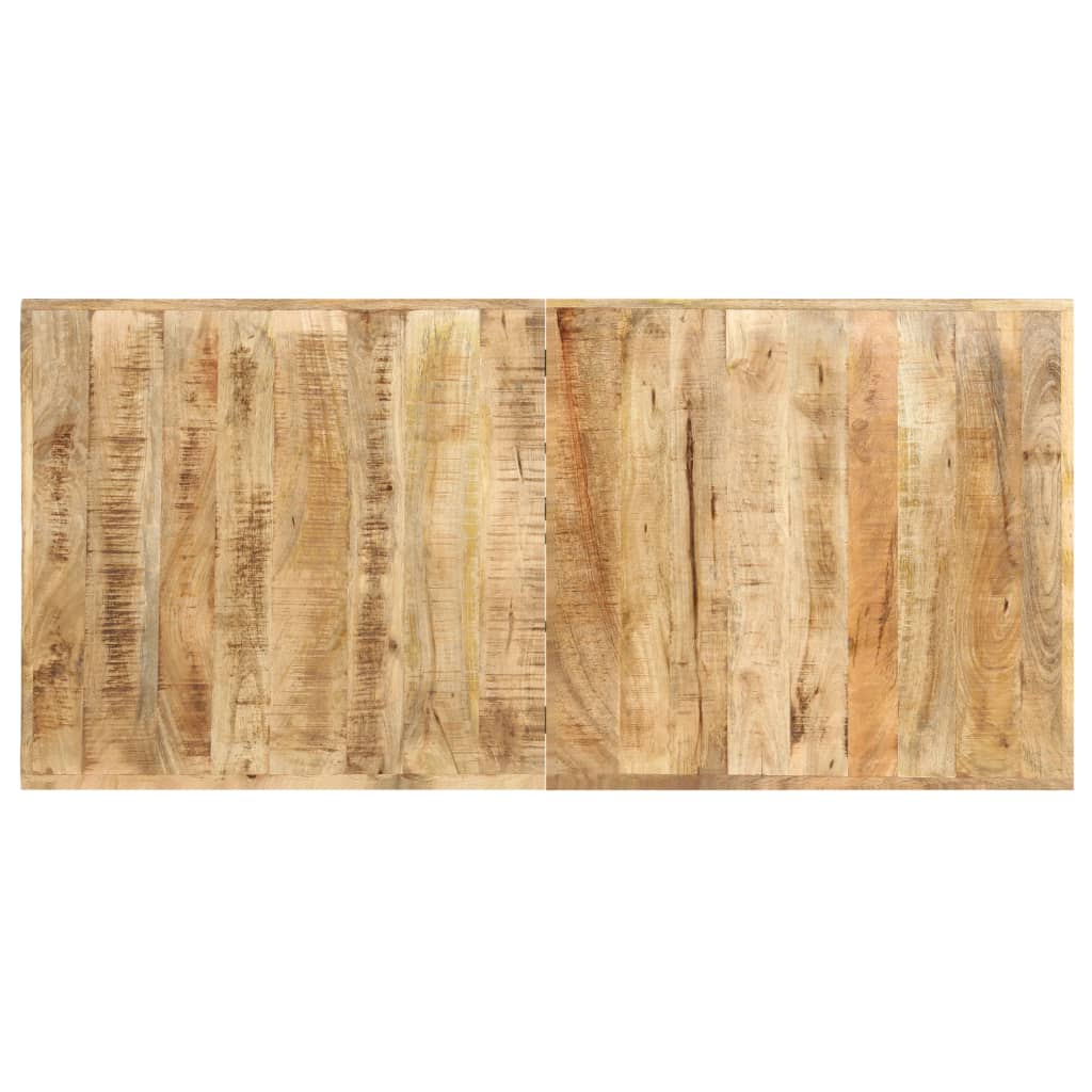 Table de bar 60x60x107 cm bois de manguier brut