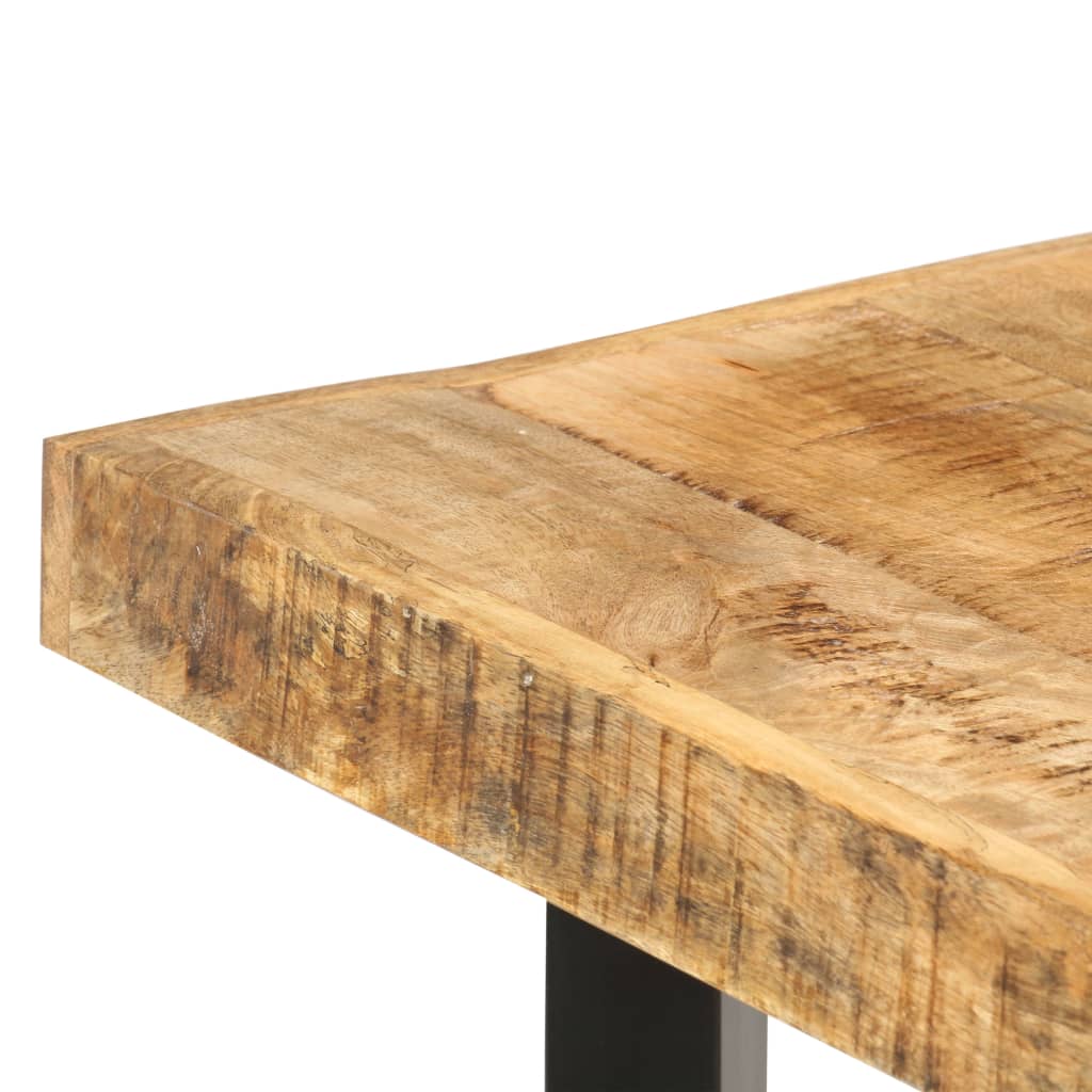 Table de bar 60x60x107 cm bois de manguier brut